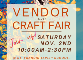 Come to our Vendor Fair, Saturday Nov 2nd!